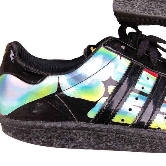 Rare 2015 Adidas Originals Superstar 80s Core Black Size 10 - Picture 10 of 16